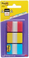 Post-it Index Strong, ft 25,4 x 38 mm, set van 3 kleuren (rood, geel en blauw), 22 tabs per kleur