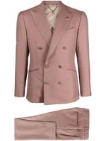 Maurizio Miri double-breasted peak-lapel suit - Marron - thumbnail