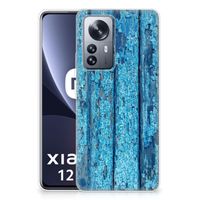 Xiaomi 12 Pro Bumper Hoesje Wood Blue