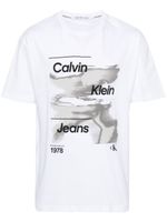 Calvin Klein Jeans t-shirt en coton à logo imprimé - Blanc