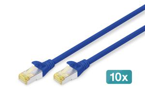 Digitus DK-1644-A-010-B-10 RJ45 Netwerkkabel, patchkabel CAT 6A S/FTP 1.00 m Blauw 1 stuk(s)