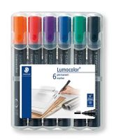 Staedtler Lumocolor permanent marker 352 permanente marker Kogelpunt Zwart, Blauw, Groen, Oranje, Rood, Violet 6 stuk(s) - thumbnail