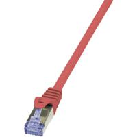 LogiLink CQ5064S RJ45 Netwerkkabel, patchkabel CAT 6A S/FTP 3.00 m Rood Vlambestendig, Halogeenvrij, Snagless 1 stuk(s) - thumbnail