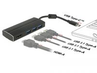 DeLOCK 63931 laptop dock & poortreplicator USB 3.2 Gen 1 (3.1 Gen 1) Type-C Zwart - thumbnail