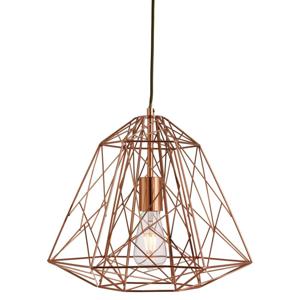 Searchlight Koperen draadlamp Geometric Cage Ø 39cm 7271CU