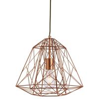 Searchlight Koperen draadlamp Geometric Cage Ø 39cm 7271CU