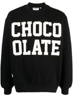 CHOCOOLATE sweat en coton mélangé à logo imprimé - Noir