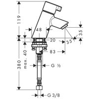 Hansgrohe Talis S fonteinkraan universeel Chroom - thumbnail