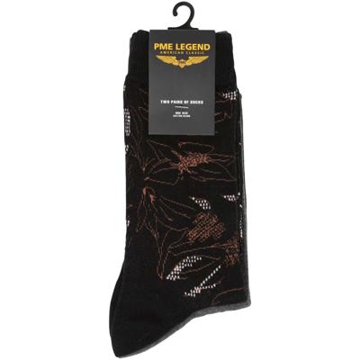 Socks cotton blend socks 2-pack meteorite