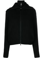 Moncler cardigan nervuré à design superposé - Noir