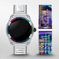 Horlogeband Smartwatch Diesel DZT2023.Printed Kunststof/Plastic Multicolor 22mm - thumbnail