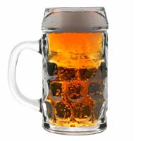 Oktoberfest Bierglazen/Bierpullen - glas - 1 liter - met handvat - het klassieke model   -