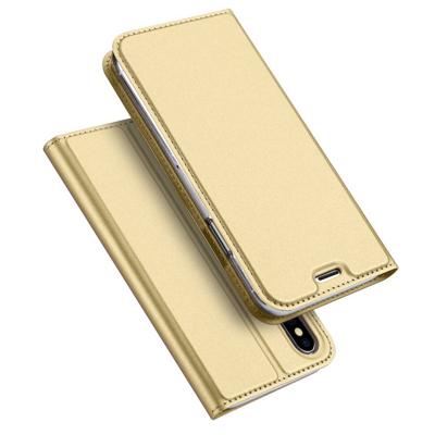 Dux Ducis pro serie slim wallet hoes iPhone X / XS goud