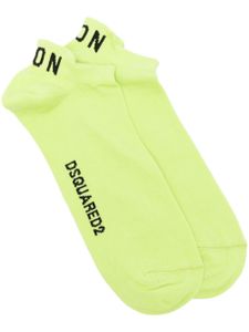 DSQUARED2 chaussettes à logo en intarsia - Vert