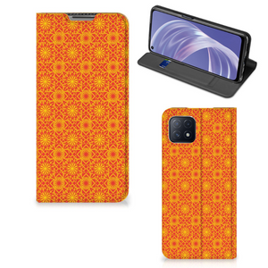 OPPO A73 5G Hoesje met Magneet Batik Oranje