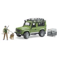 Land Rover Defender Station Wagon met boswachter en hond van Bruder - thumbnail