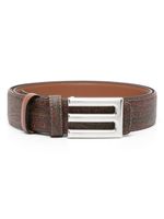 ETRO ceinture réversible en cuir à boucle logo - Marron