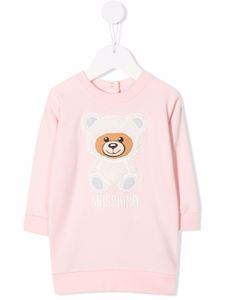 Moschino Kids robe à motif Teddy Bear brodé - Rose