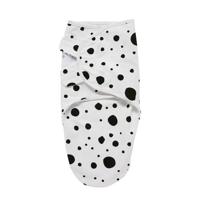 Meyco Dots inbakerdoek 0-3 mnd wit/zwart