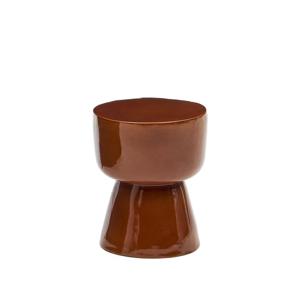 Kave Home Ronde Bijzettafel Mesquida Keramiek, 36cm - Terracotta