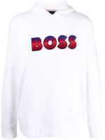 BOSS hoodie à logo imprimé - Blanc - thumbnail