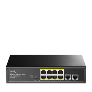 Cudy FS1010P netwerk-switch Fast Ethernet (10/100) Power over Ethernet (PoE) Zwart