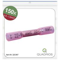 Quadrios 22C467 Stootverbinder Met krimpkous 0.5 mm² 1.5 mm² Volledig geïsoleerd Rood 1 set(s)