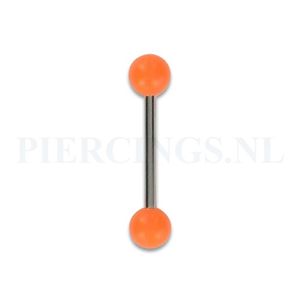 Tongpiercing acryl oranje