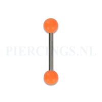 Tongpiercing acryl oranje