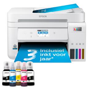 Epson EcoTank ET-4856 Multifunctionele printer Inkjet Kleur A4 Printen, scannen, kopiëren, faxen ADF, Duplex, LAN, Inktbijvulsysteem, USB, WiFi