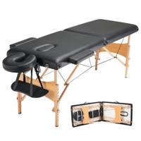 VEVOR draagbare massagetafel, 60 cm breed, 2 opvouwbare lichtgewicht massagetafels, 8-voudig in hoogte verstelbaar salon-tatoeagebed, spatafel met hoofdsteun, armleuningen, handpalet en draagtas, 272 kg