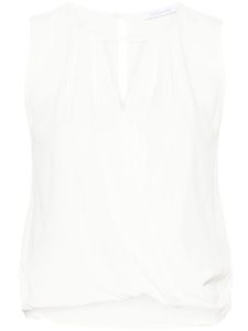 Patrizia Pepe blouse cache-cœur à découpes - Blanc