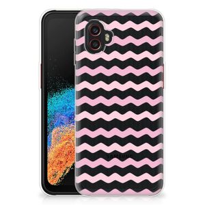 Samsung Galaxy Xcover 6 Pro TPU bumper Waves Roze