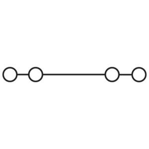 Phoenix Contact MSDB 2,5-FE-M 3244262 Mini-doorgangsklem 0.08 mm² 2.50 mm² Zwart, Geel 50 stuk(s)