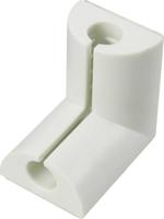 TRU COMPONENTS Kabelclip 1226938 Bundel-Ø (bereik) 8 mm (max) Voor hoekmontage Wit 1 stuk(s)