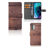 Motorola Moto G51 5G Book Style Case Old Wood