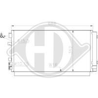 Condensor, airconditioning DIEDERICHS, u.a. für Renault