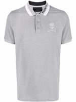 Philipp Plein polo à logo brodé - Gris - thumbnail