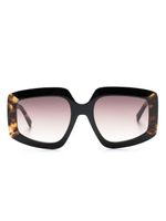 MISSONI EYEWEAR lunettes de soleil à effet écaille de tortue - Marron