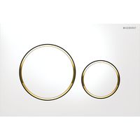 Geberit Sigma 20 bedieningspaneel glans wit/goud/wit voor Sigma reservoirs 8cm (UP720) en 12cm (UP320)