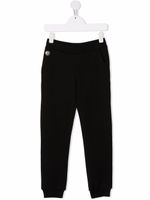 Philipp Plein Junior pantalon de jogging à logo orné de cristal - Noir