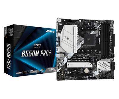 ASRock B550M Pro4 Moederbord Socket AMD AM4 Vormfactor Micro-ATX Moederbord chipset AMD® B550