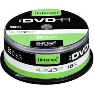 1x25 Intenso DVD-R 4.7GB 16x Speed. Cakebox