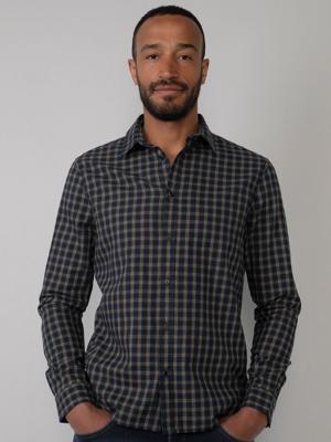 50% korting - Petrol Industries Heren Geruit overhemd Dark petrol - S