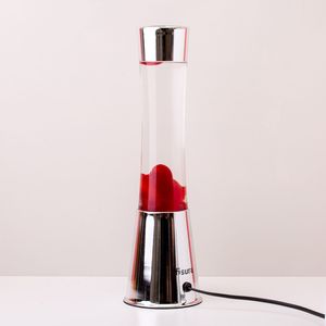 Lavalamp Zilver Met Rode Lava