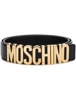 Moschino ceinture à plaque logo - Noir