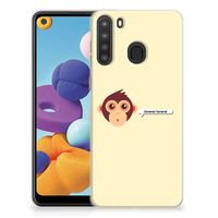 Samsung Galaxy A21 Telefoonhoesje met Naam Monkey