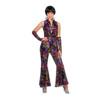 Disco Jumpsuit Regenboog Glitter Dames Kelly - thumbnail