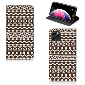 Apple iPhone 11 Pro Max Hoesje met Magneet Aztec Brown