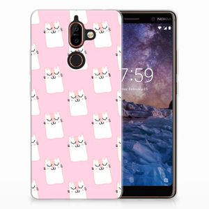 Nokia 7 Plus TPU Hoesje Sleeping Cats